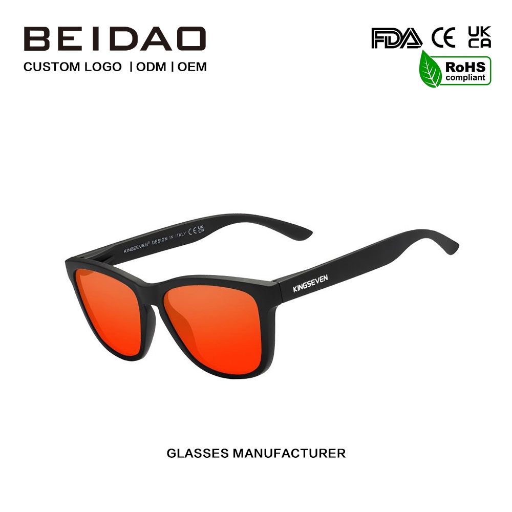 Óculos de sol polarizados clássicos quadrados TR90