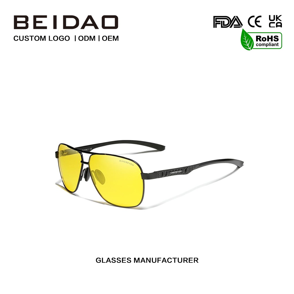 Óculos de sol polarizados feitos à mão com visão noturna