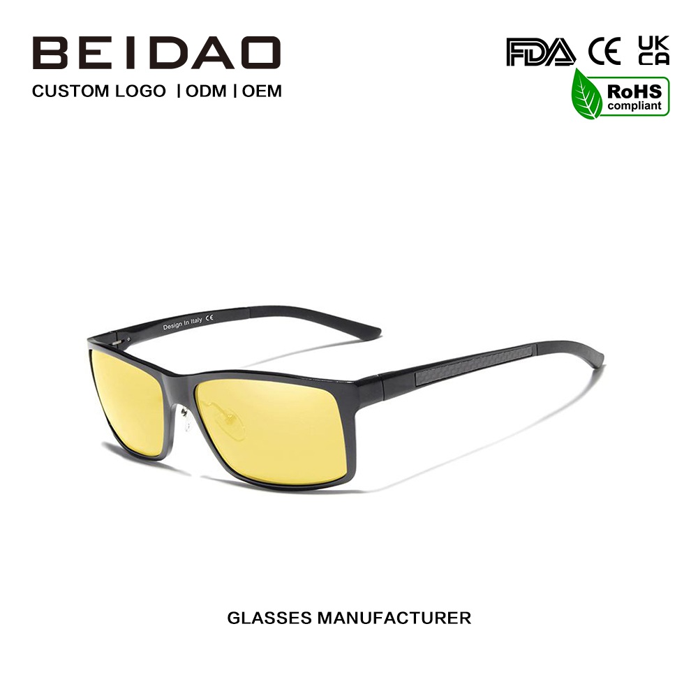 Óculos de sol polarizados de visão noturna TR90